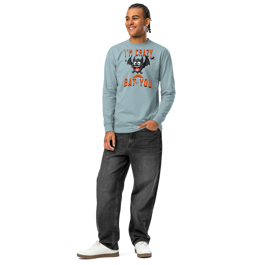 Crazy Bat You heavyweight long sleeve t-shirt — Agave — front