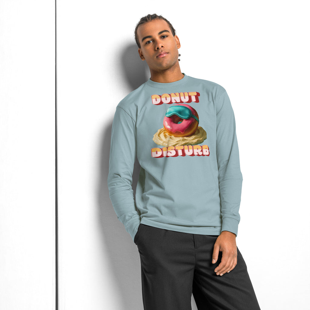 Donut Disturb heavyweight long sleeve t-shirt — Agave — front
