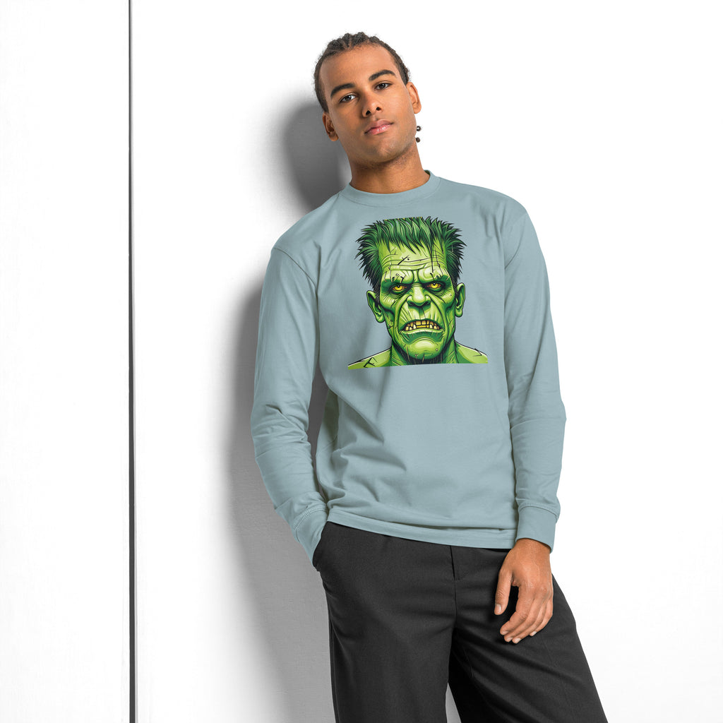 Franken Stan heavyweight long sleeve t-shirt — Agave — front