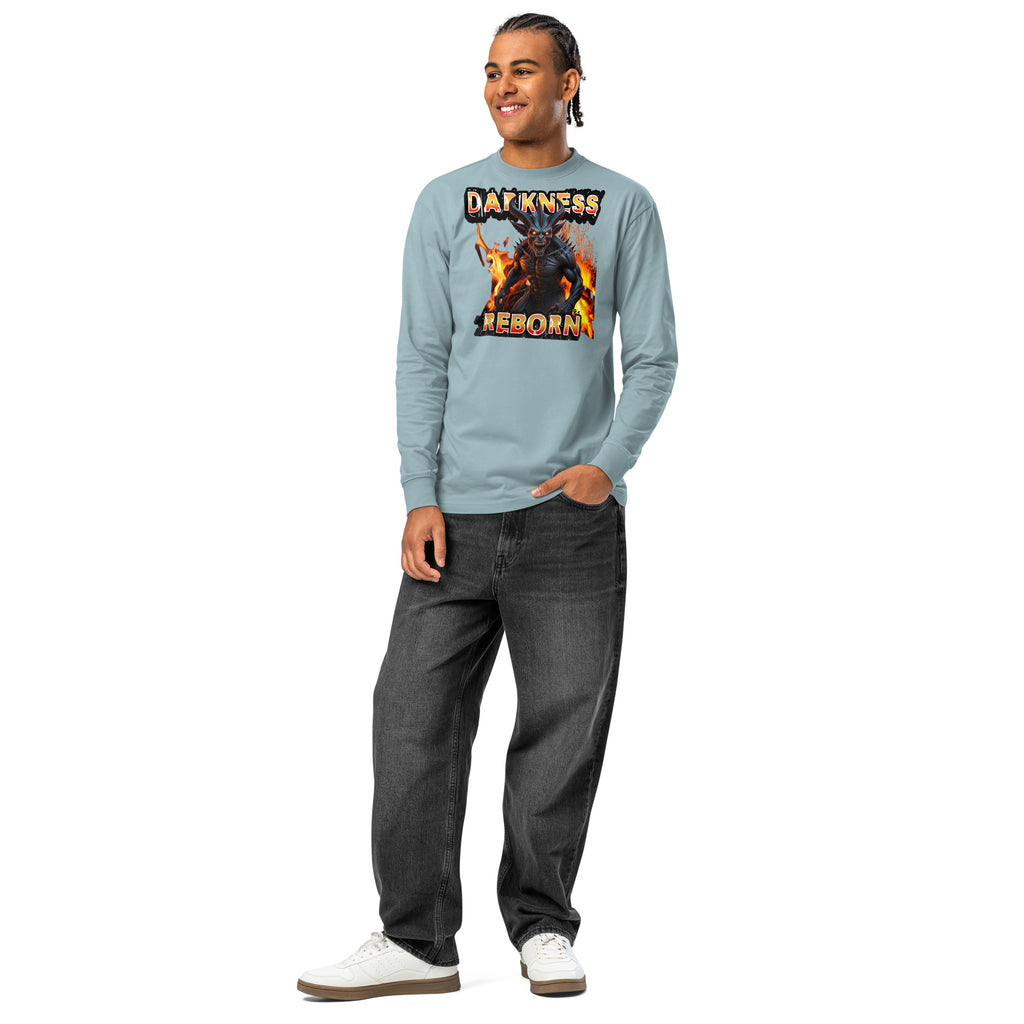 Hellfire Reborn Beast heavyweight long sleeve t-shirt — Agave — front