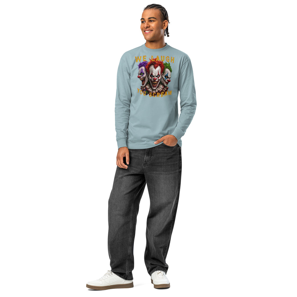 Killer Smiles heavyweight long sleeve t-shirt — Agave — front