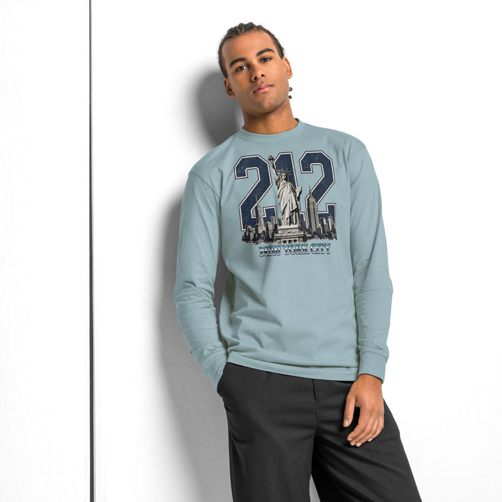 New York 212 heavyweight long sleeve t-shirt — Agave — front