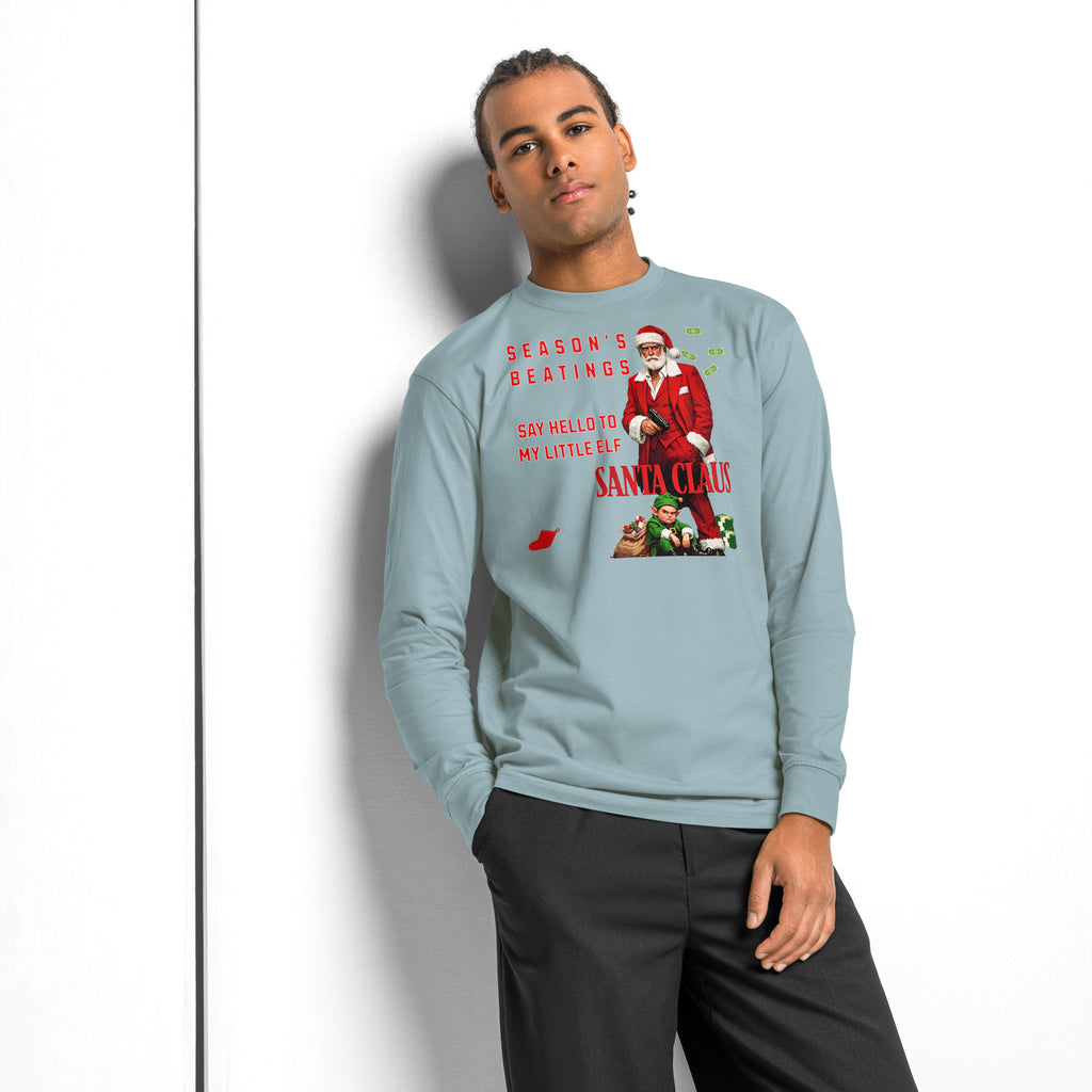 Santa Santana heavyweight long sleeve t-shirt — Agave — front
