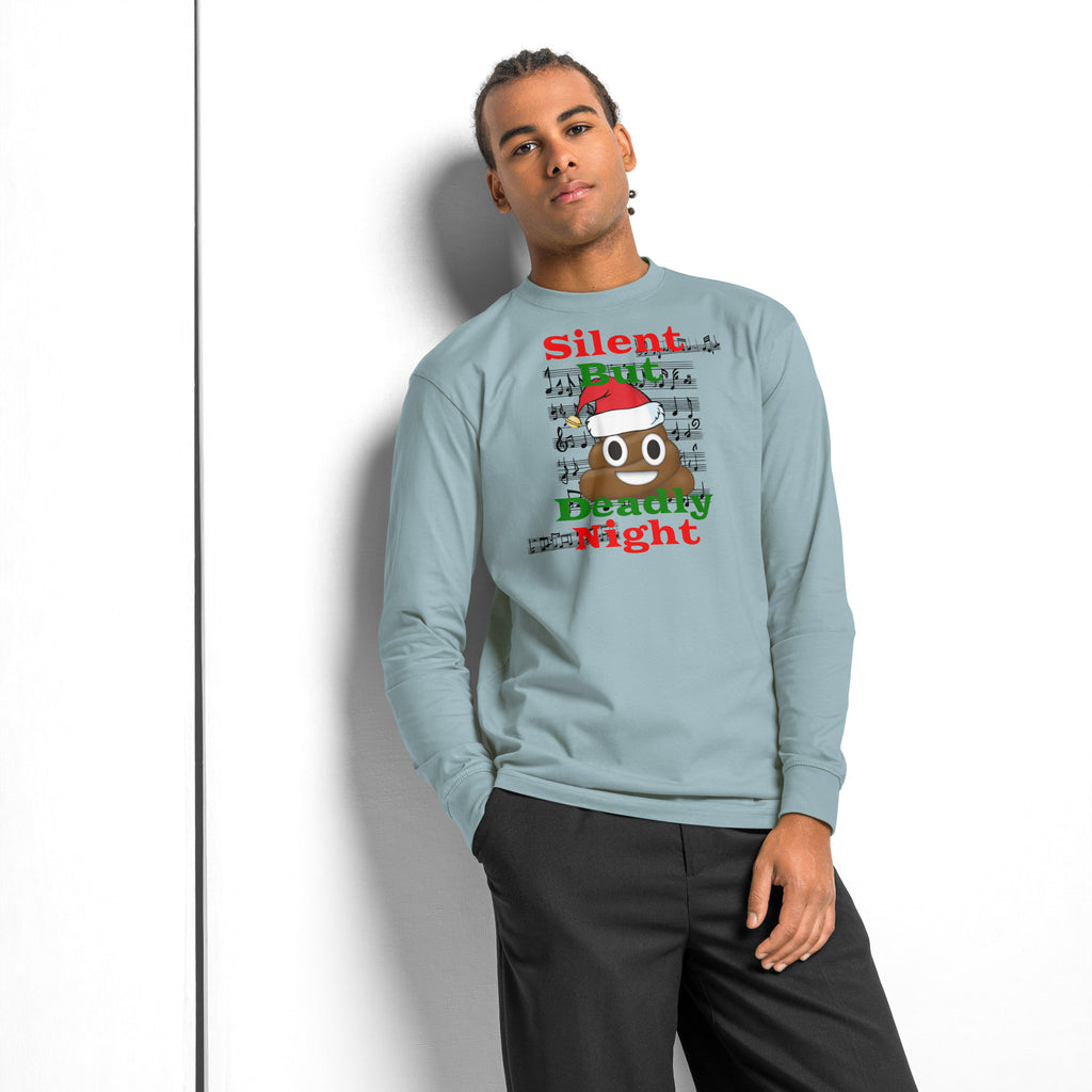 Silent Night heavyweight long sleeve t-shirt — Agave — front