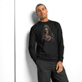 Have A Heart Skeleton heavyweight long sleeve t-shirt — Black — front