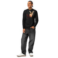 Heaven and Hell heavyweight long sleeve t-shirt — Black — front