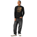 Illusions Lion heavyweight long sleeve t-shirt — Black — front