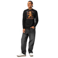 Run Run heavyweight long sleeve t-shirt — Black — front