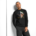 Xmas Elf Twins heavyweight long sleeve t-shirt — Black — front
