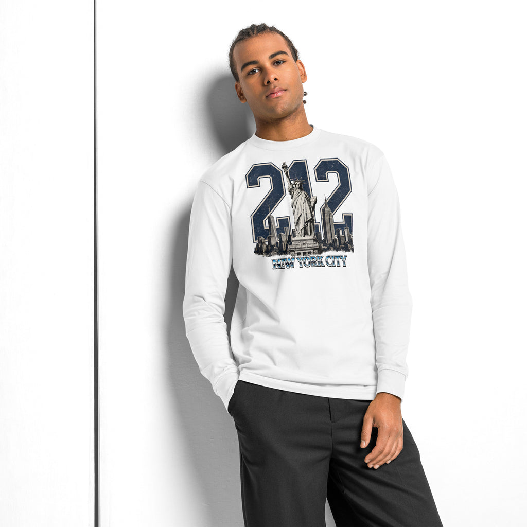 New York 212 heavyweight long sleeve t-shirt — White — front