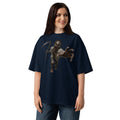 Zombie Run Unisex organic oversized high neck t-shirt — French Navy — front