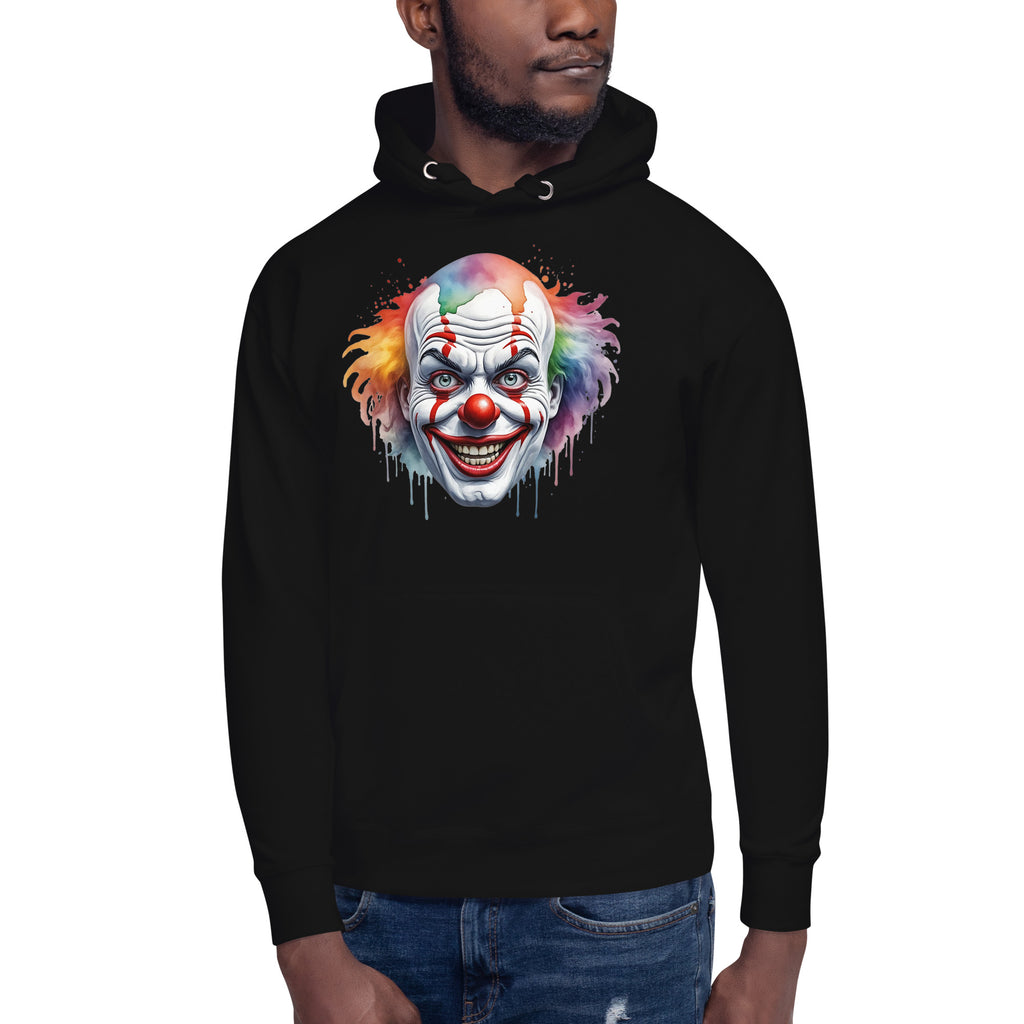 Painted Clown Unisex Hoodie — Black — front
