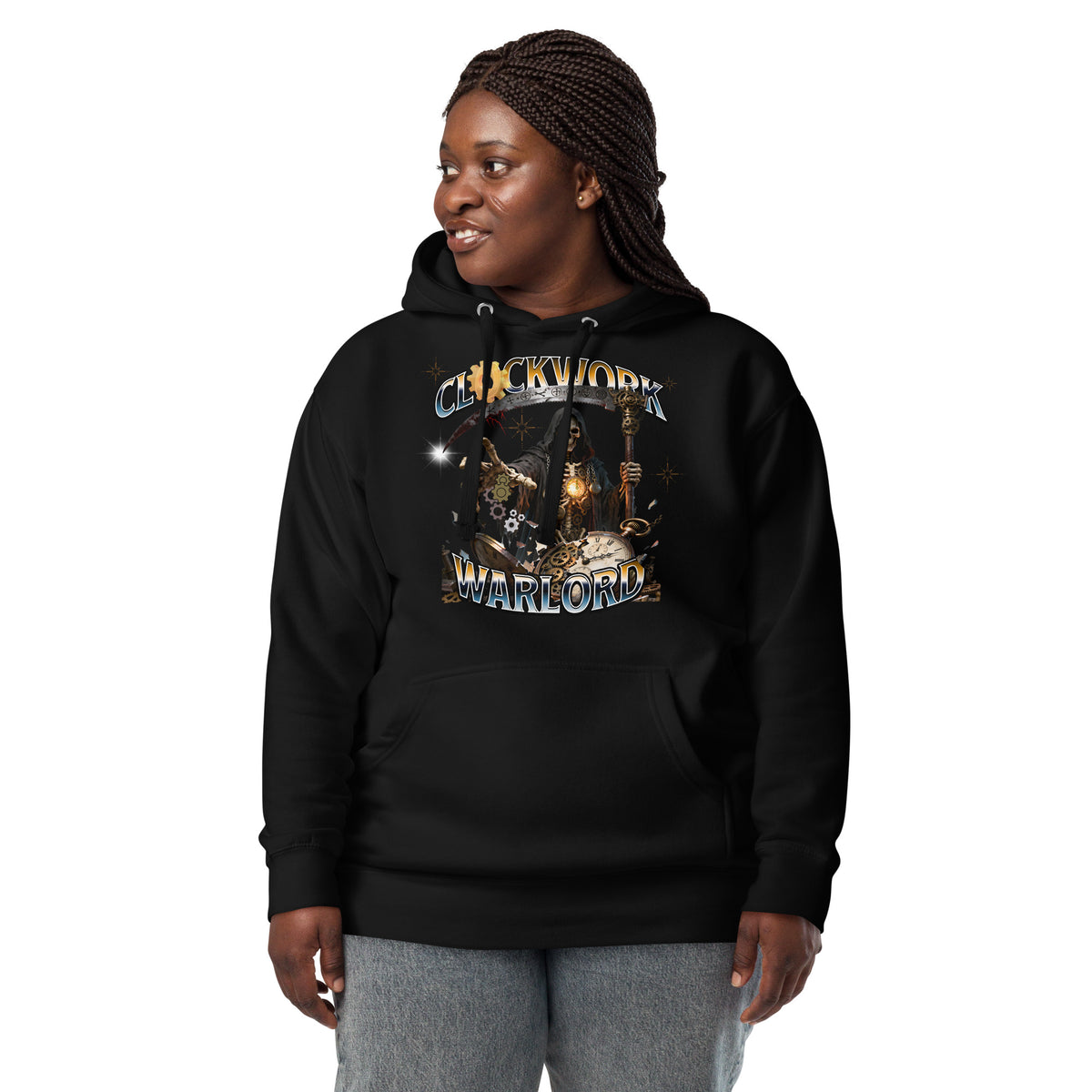 Clockwork Warlord Unisex Hoodie — Black — front