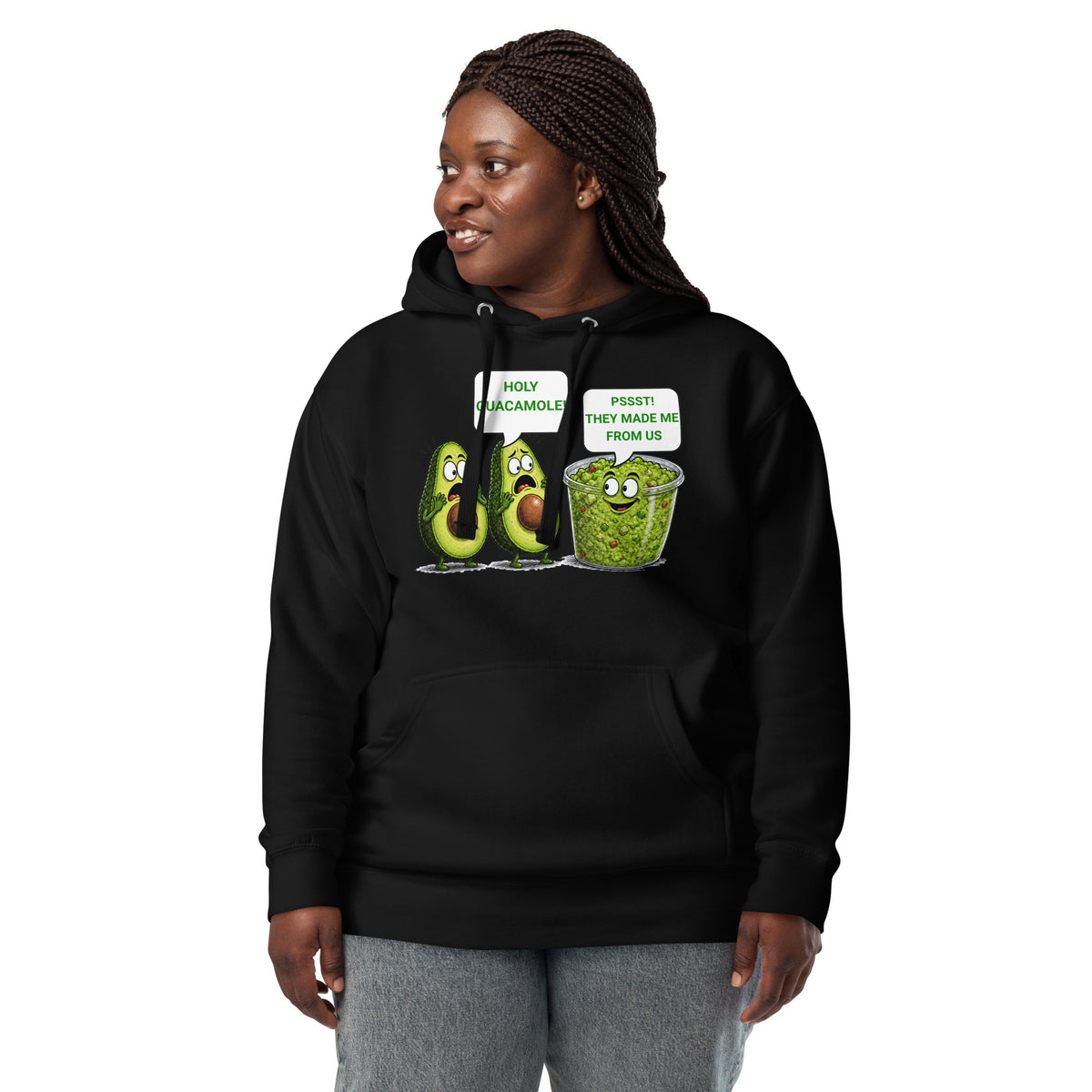 Holy Guacamole Unisex Hoodie — Black — front