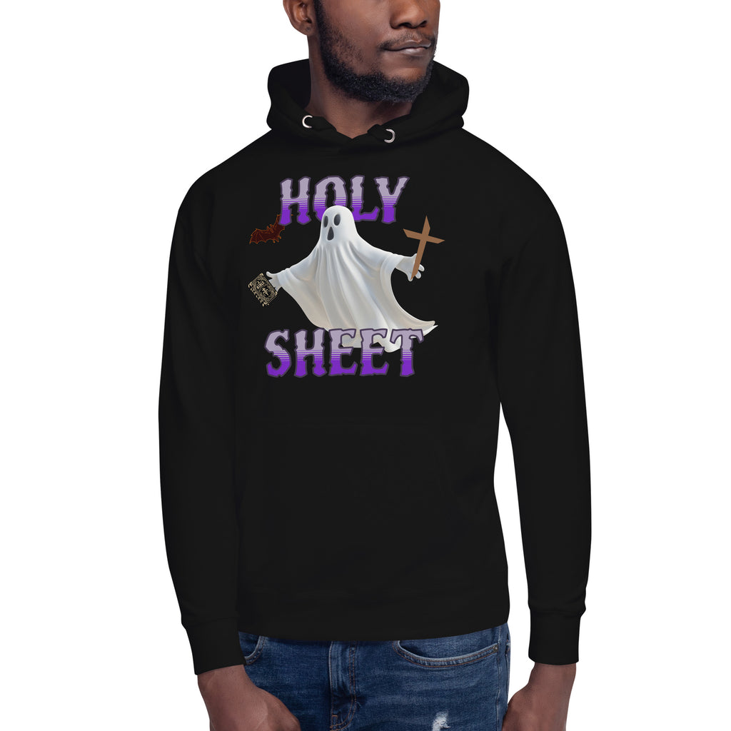Holy Sheet Unisex Hoodie — Black — front