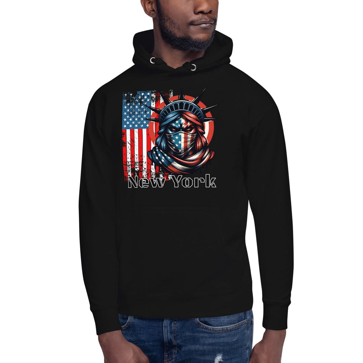 New York City Unisex Hoodie — Black — front