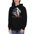 USA Lion Fearless Unisex Hoodie — Black — front