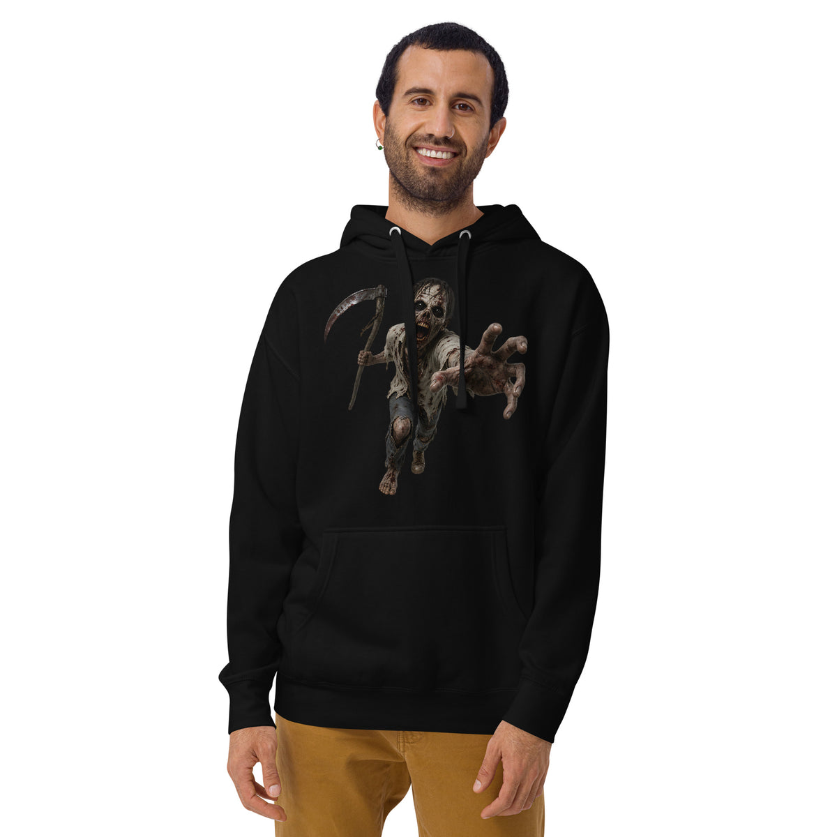 Zombie Run Unisex Hoodie — Black — front
