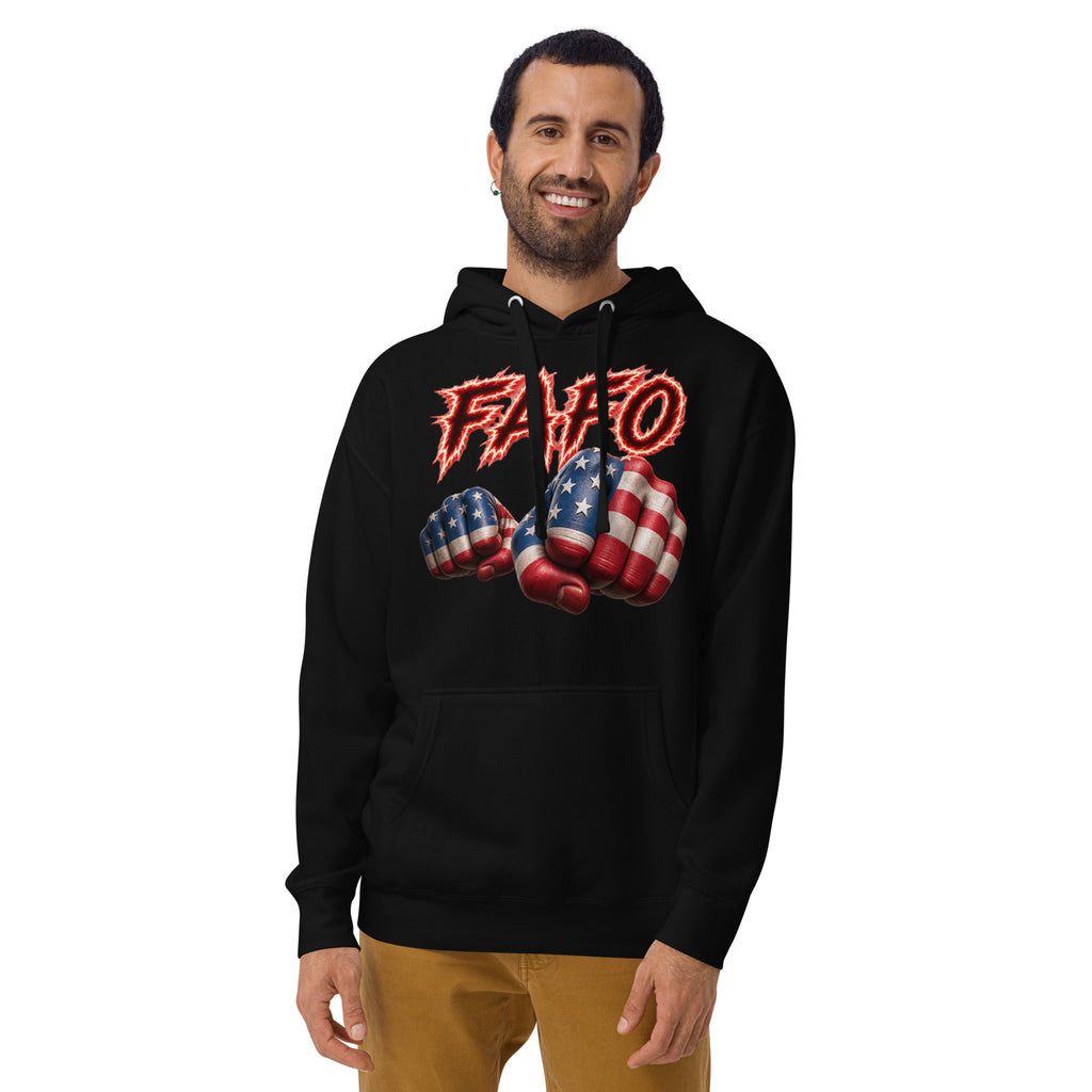 FAFO Fist Unisex Hoodie — Black — front