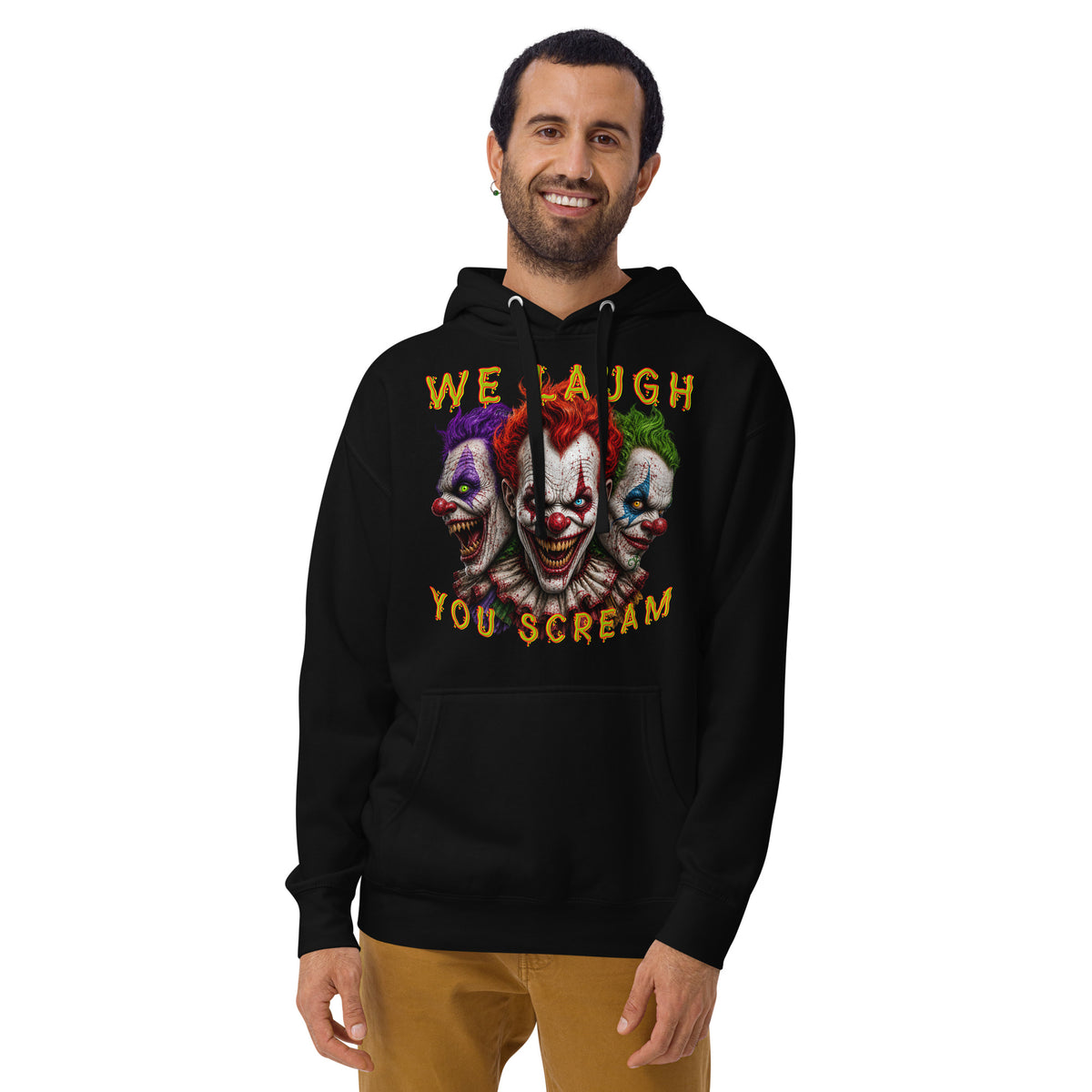 Killer Smiles Unisex Hoodie — Black — front