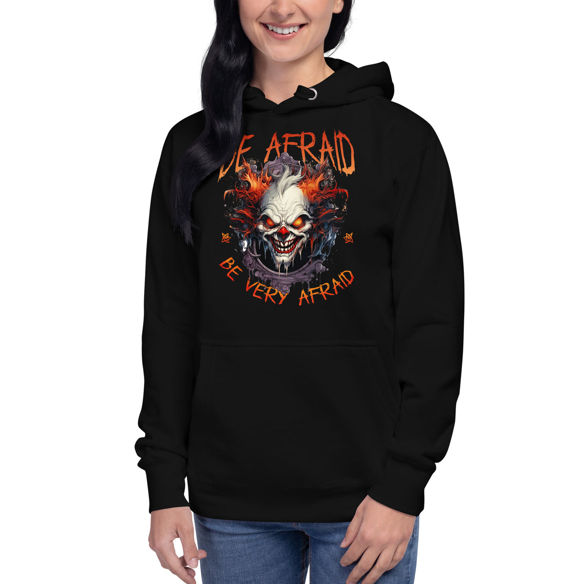 Mad Clown Unisex Hoodie — Black — front