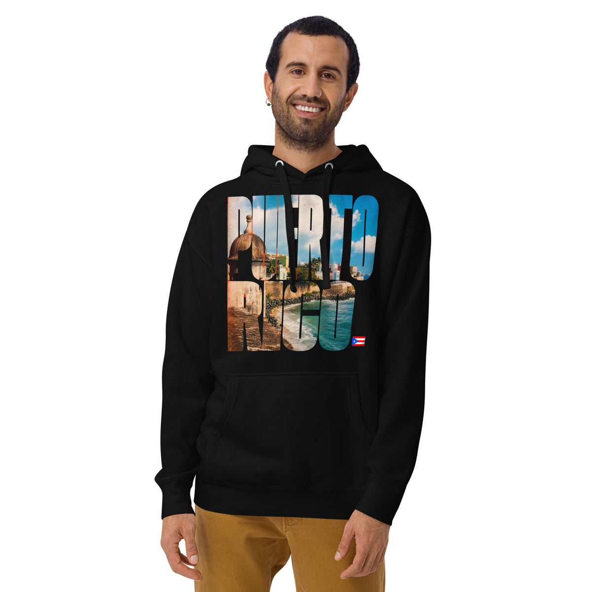 Puerto Rico Unisex Hoodie — Black — front