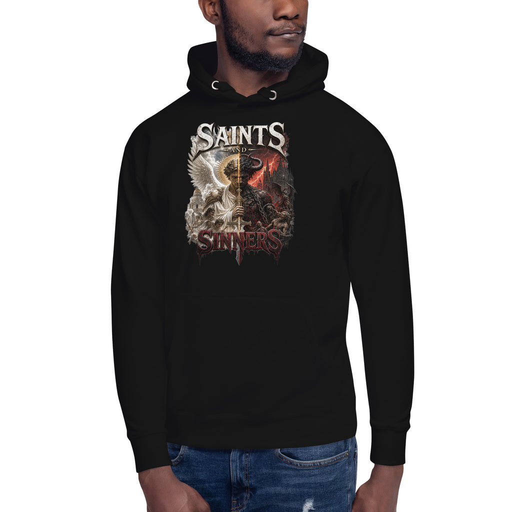 Saints and Sinners Unisex Hoodie — Black — front