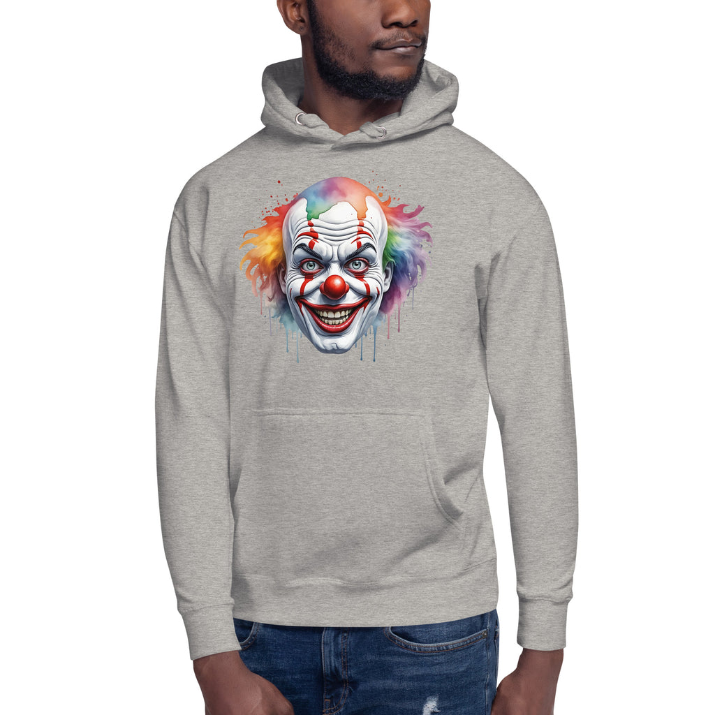 Painted Clown Unisex Hoodie — Carbon Grey — front