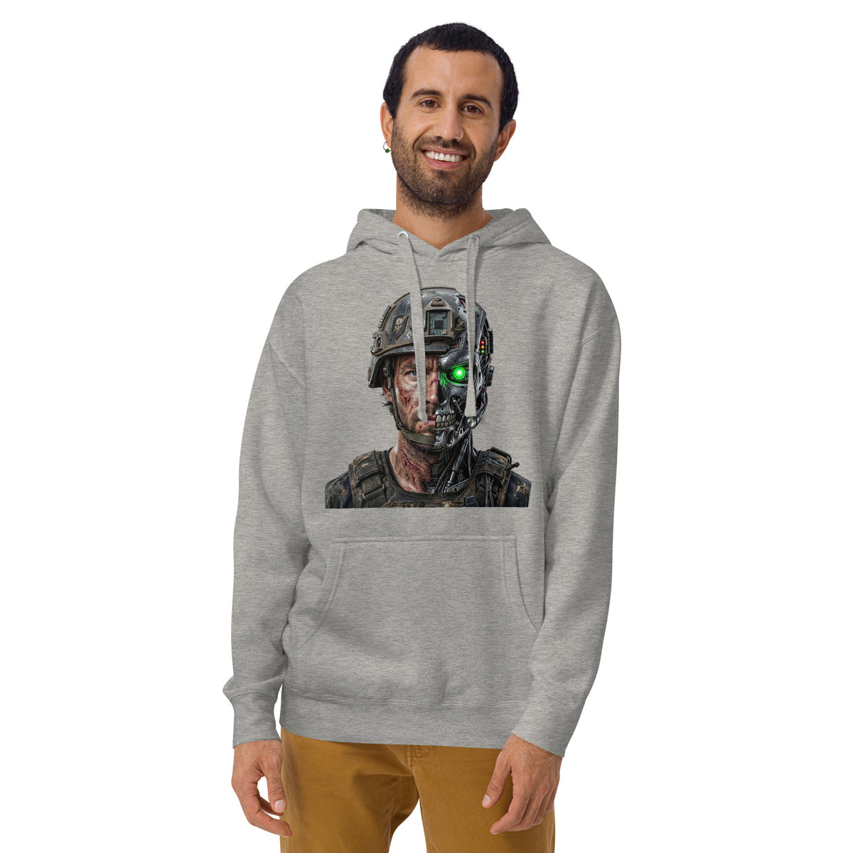 Borg Soldier Unisex Hoodie — Carbon Grey — front