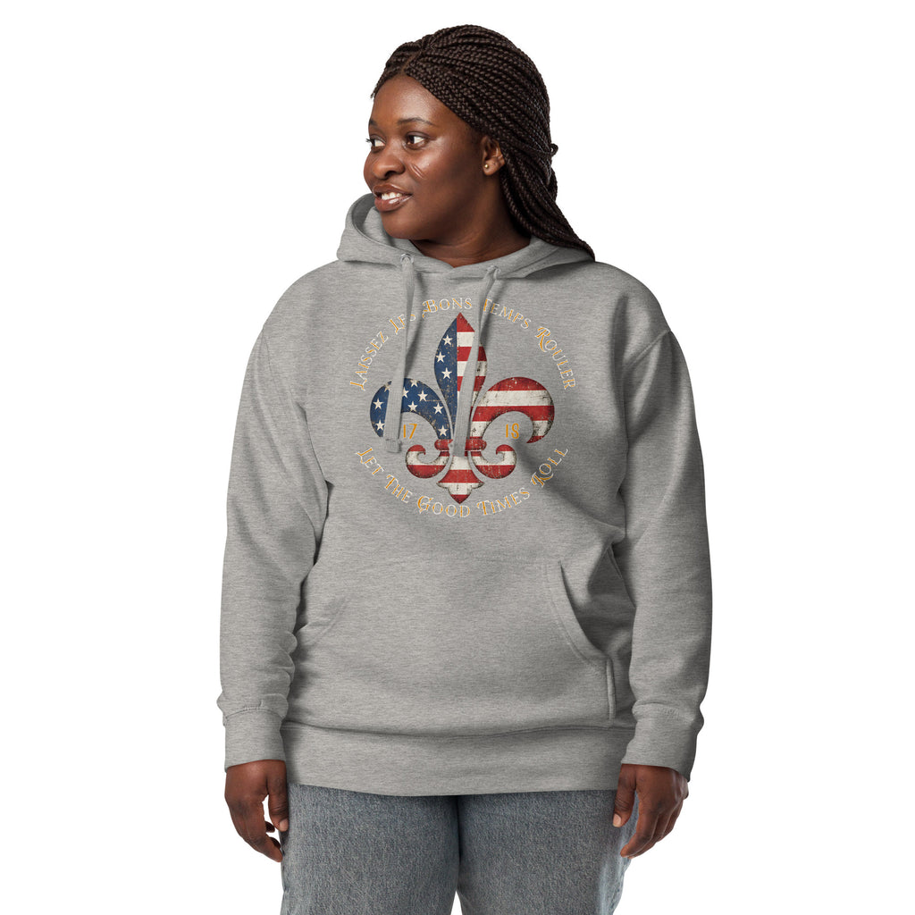 Good Times NOLA Unisex Hoodie — Carbon Grey — front