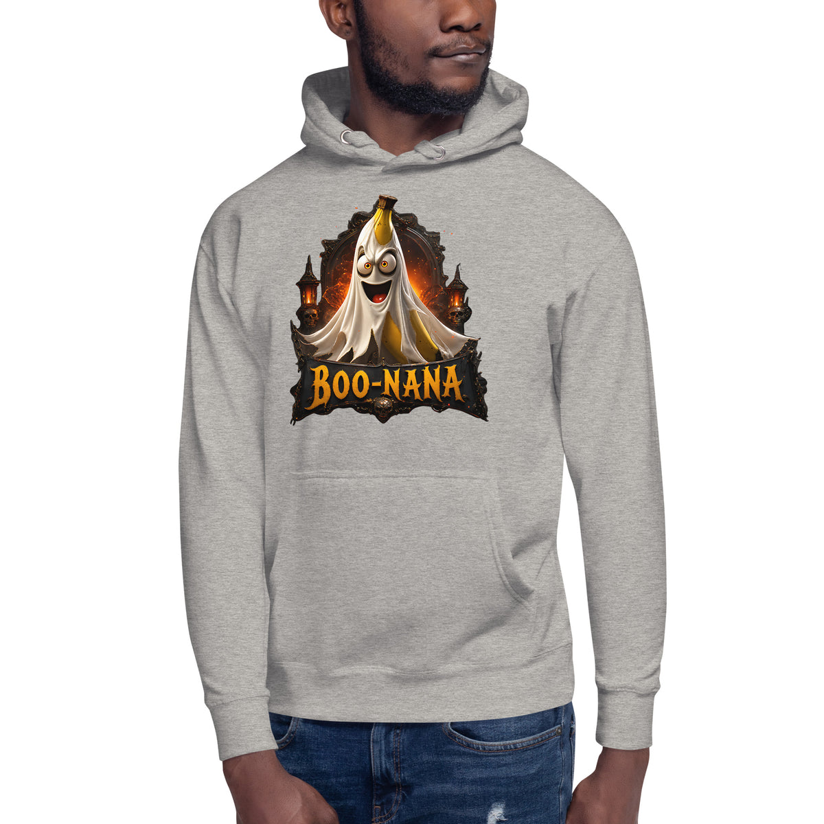 Halloween Banana Unisex Hoodie — Carbon Grey — front