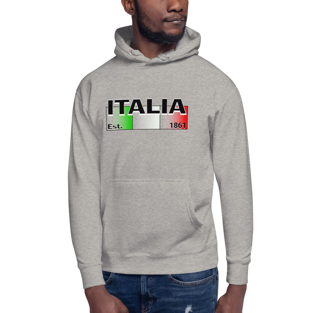 Italy Unisex Hoodie — Carbon Grey — front