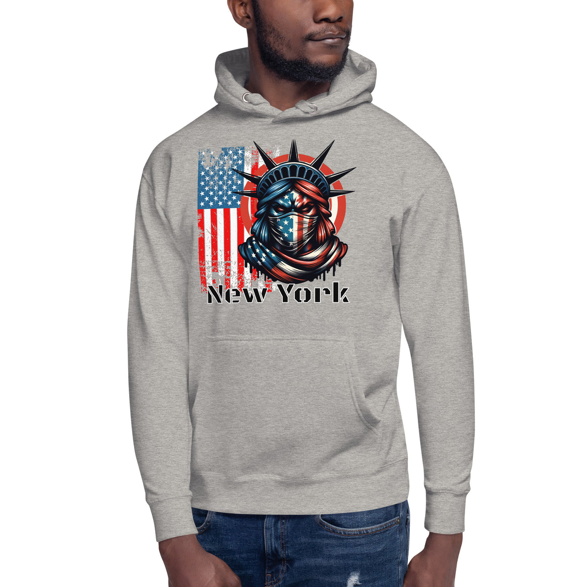 New York City Unisex Hoodie — Carbon Grey — front