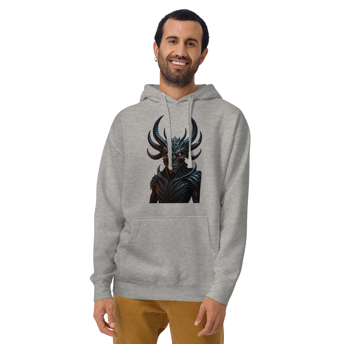Nightmare King Unisex Hoodie — Carbon Grey — front