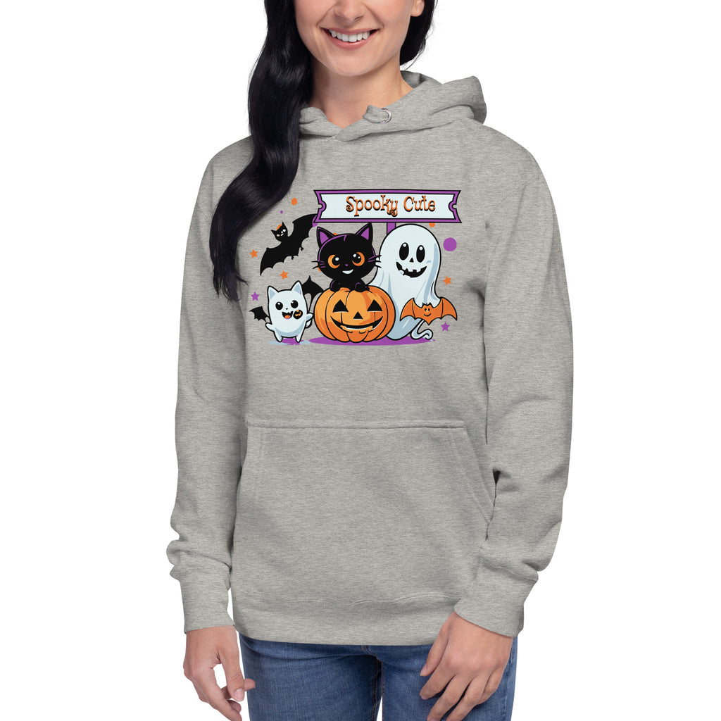 Spooky Cute Halloween Unisex Hoodie — Carbon Grey — front