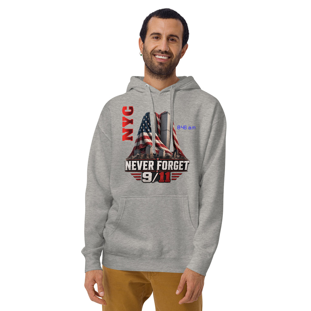 WTC 9/11 Unisex Hoodie — Carbon Grey — front