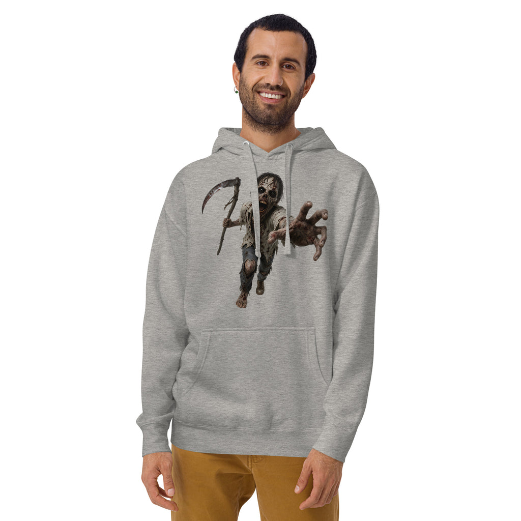 Zombie Run Unisex Hoodie — Carbon Grey — front