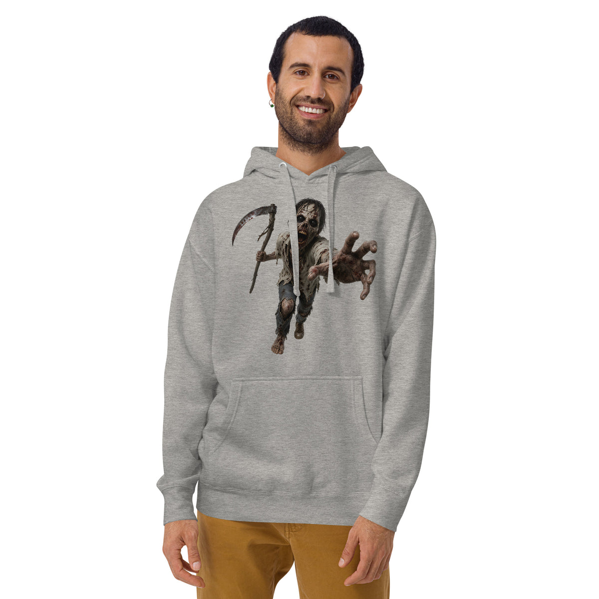 Zombie Run Unisex Hoodie — Carbon Grey — front