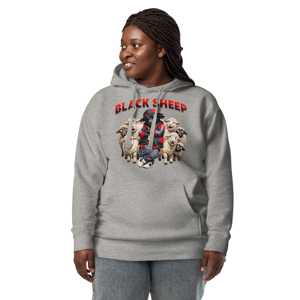 Black Sheep Way Unisex Hoodie — Carbon Grey — front