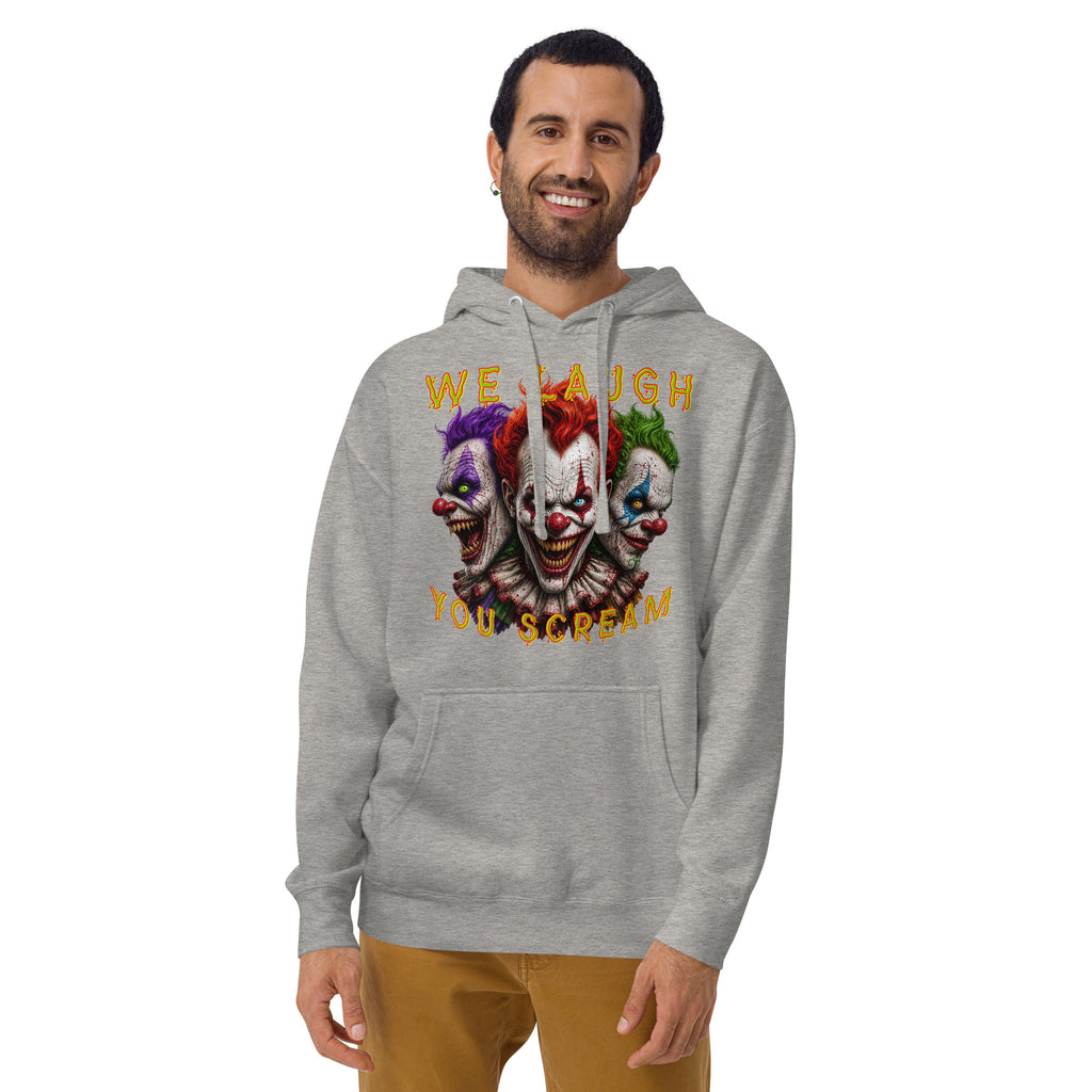 Killer Smiles Unisex Hoodie — Carbon Grey — front