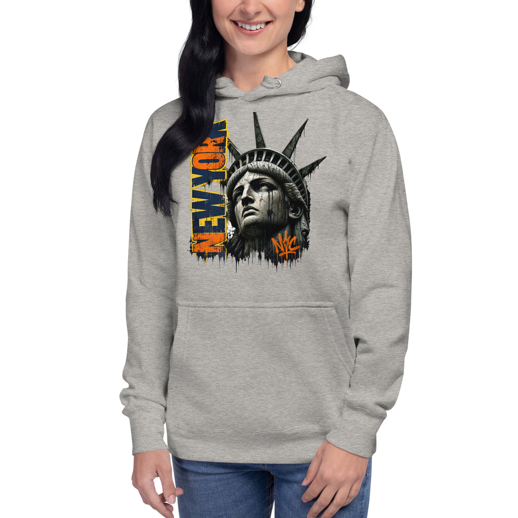 New York Grit Unisex Hoodie — Carbon Grey — front