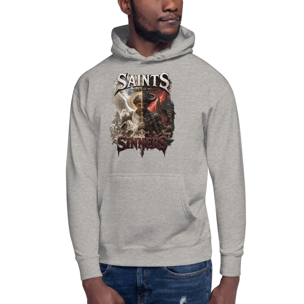 Saints and Sinners Unisex Hoodie — Carbon Grey — front