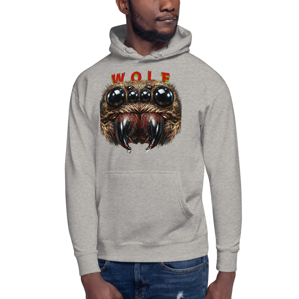 Spider Eyes Unisex Hoodie — Carbon Grey — front