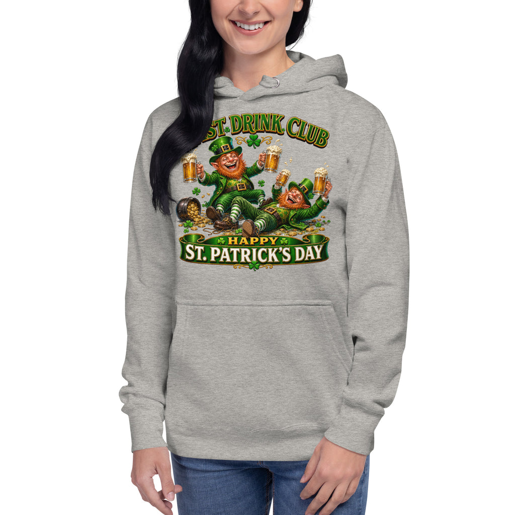 St. Patrick’s Day Last Drink Unisex Hoodie — Carbon Grey — front