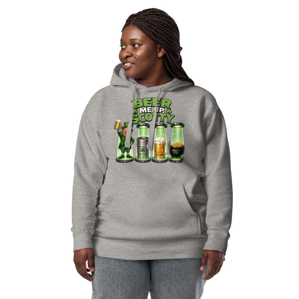 St. Patrick’s Day Transporter Unisex Hoodie — Carbon Grey — front