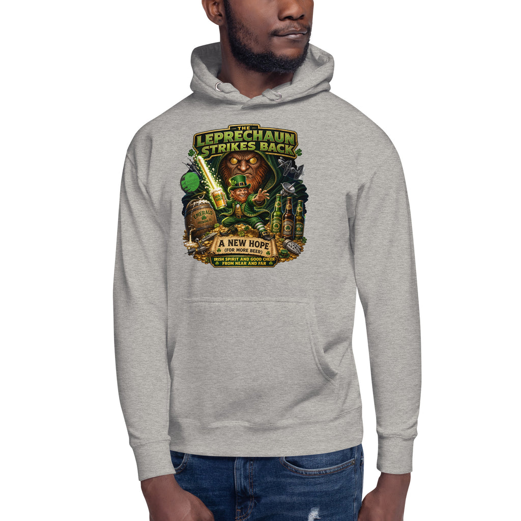 Leprechaun Strikes Back Unisex Hoodie — Carbon Grey — front