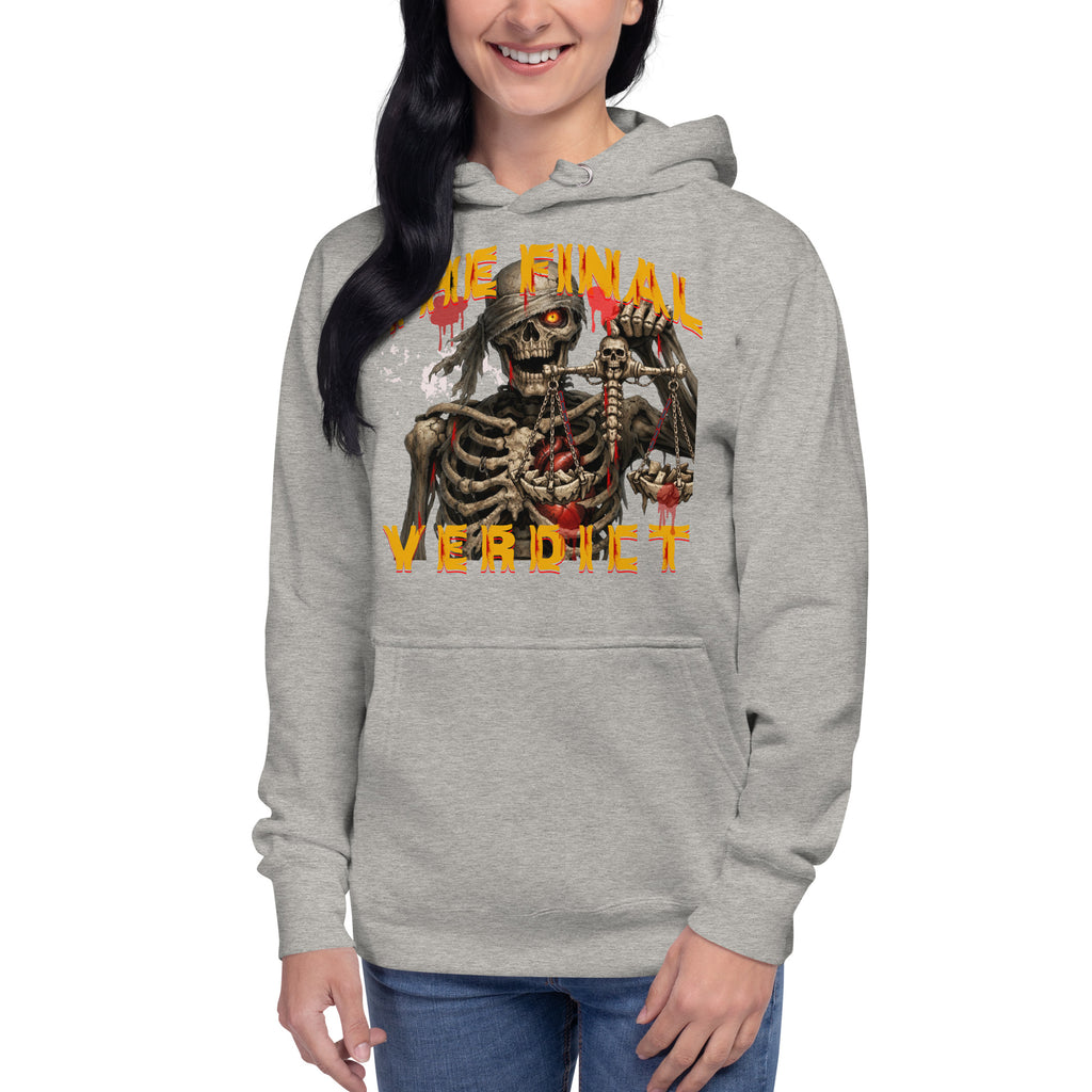 The Final Verdict Unisex Hoodie — Carbon Grey — front