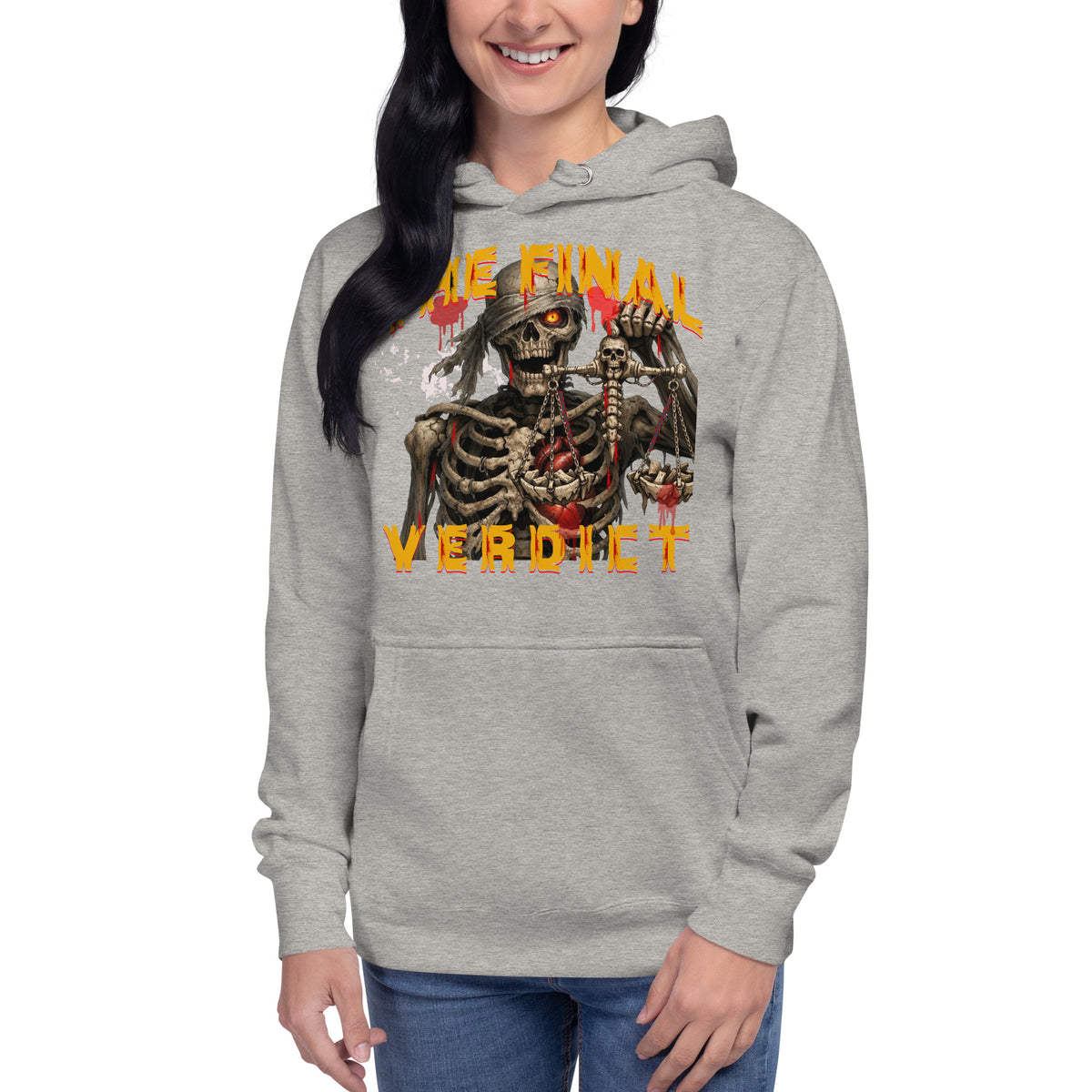 The Final Verdict Unisex Hoodie — Carbon Grey — front