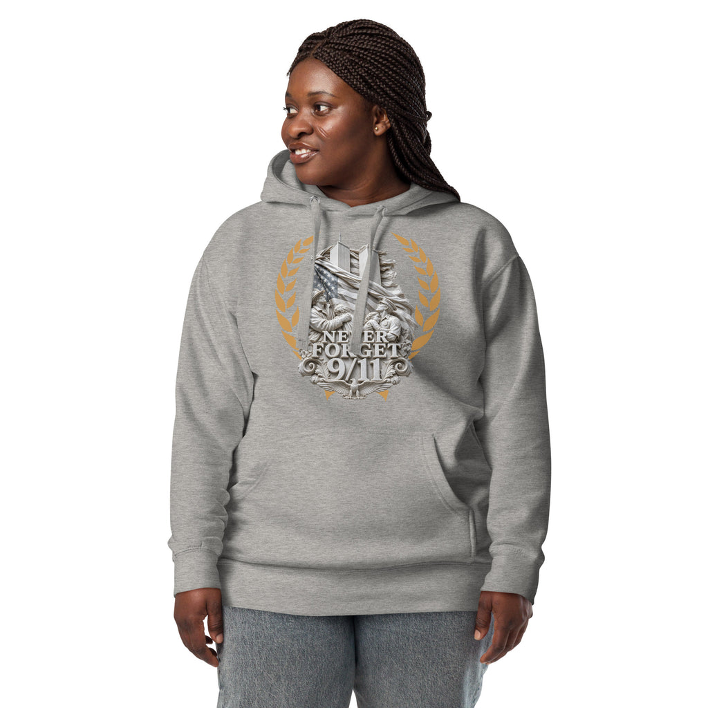 WTC NYC — Never Forget Unisex Hoodie — Carbon Grey — front