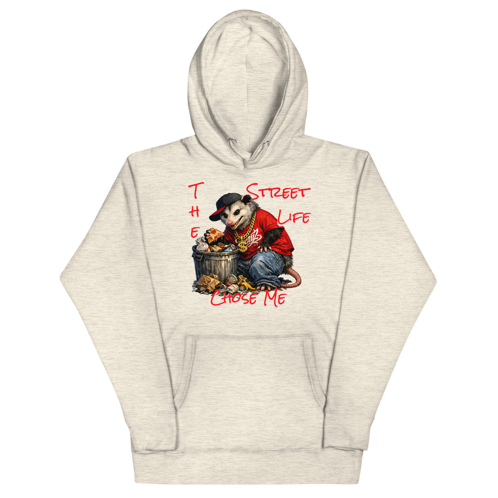 NY Possum Life Unisex Hoodie — Oatmeal Heather — front
